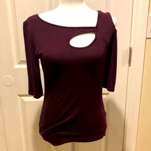 Stylish burgundy top